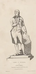 Statue de Jefferson, lithographie par David Michelin